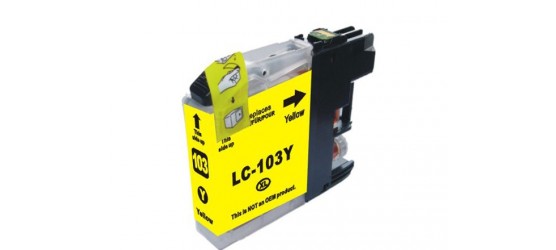 Brother LC-103 Yellow Compatible High Yield Inkjet Cartridge